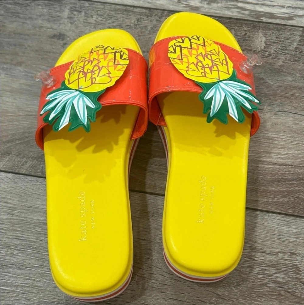 Kate Spade Limoncello Womens Platform Slides Sandals SZ 8 NIB
